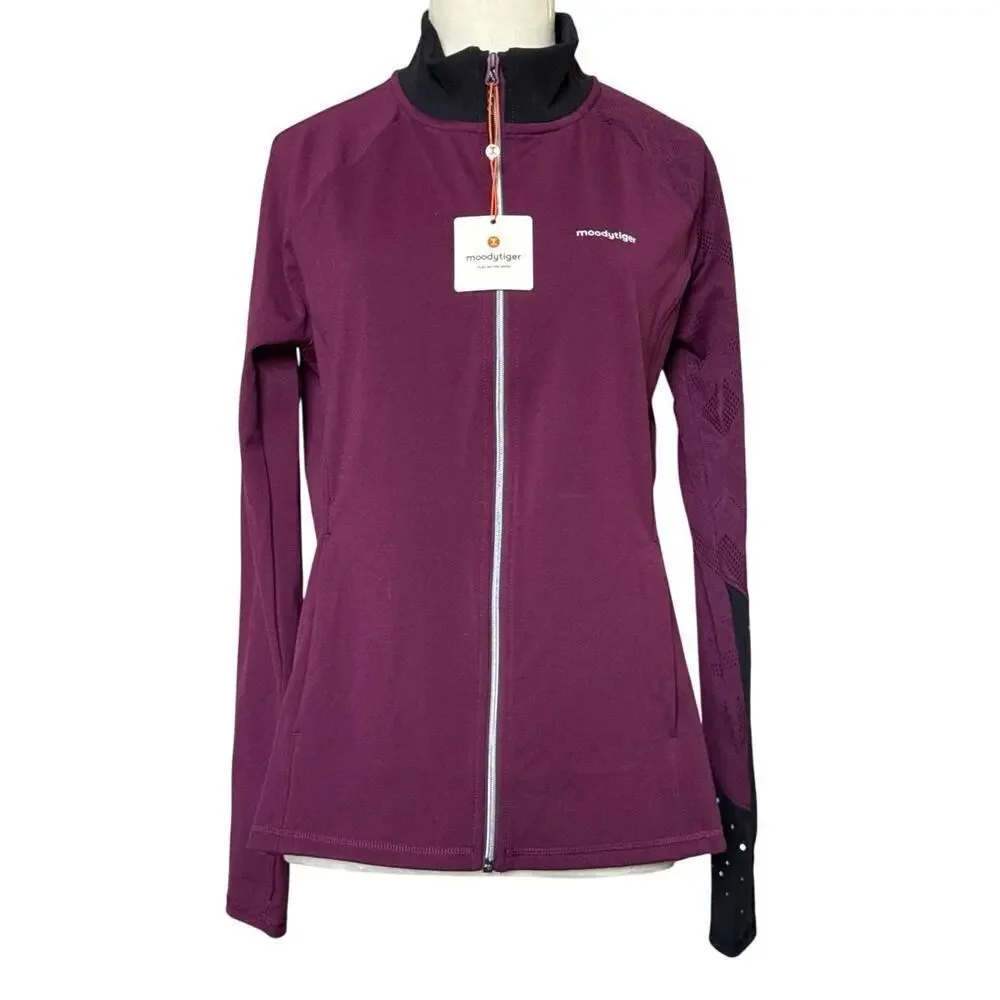 Girls' Purple Active Jacket with Thumbhole Cuffs